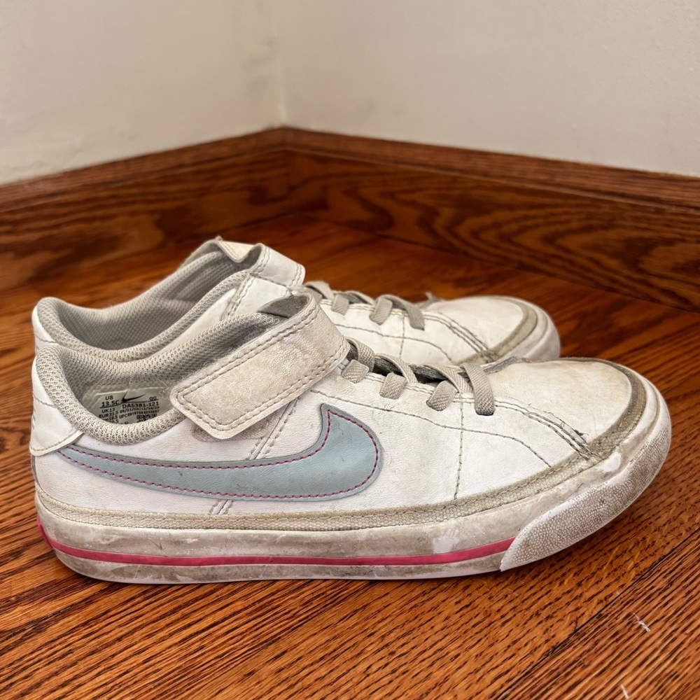 Nike Kids' Court Legacy Sneaker Shoes Hot Pink/Light Blue Size 13.5
